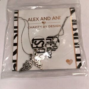 Alex And Ani Best Friend Set of Two Silver Necklaces NWT